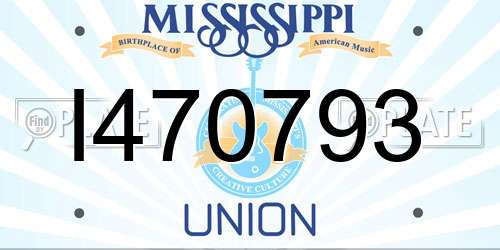 I470793 Mississippi License Plate