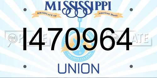 I470964 Mississippi License Plate