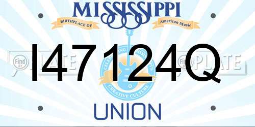 I47124Q Mississippi License Plate