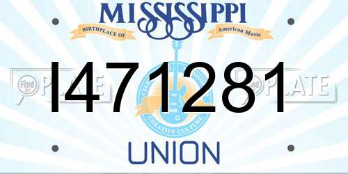 I471281 Mississippi License Plate