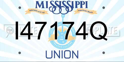 I47174Q Mississippi License Plate