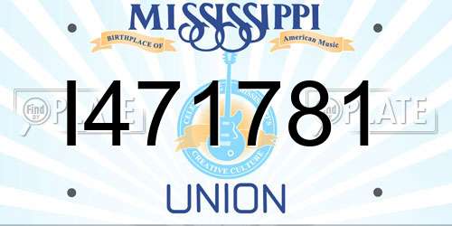 I471781 Mississippi License Plate