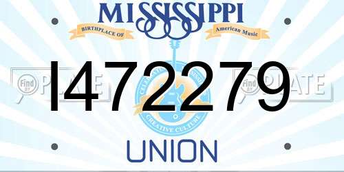 I472279 Mississippi License Plate