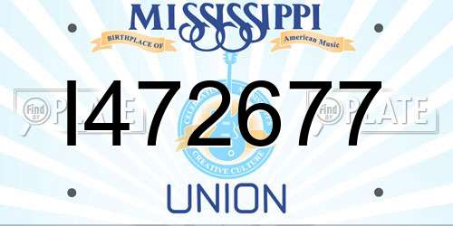 I472677 Mississippi License Plate