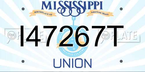 I47267T Mississippi License Plate