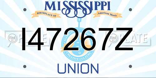 I47267Z Mississippi License Plate