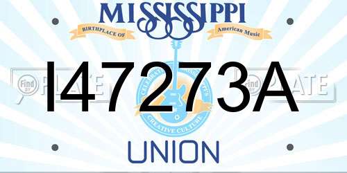 I47273A Mississippi License Plate