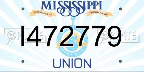 I472779 Mississippi License Plate