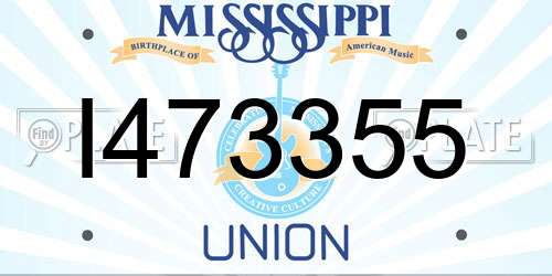 I473355 Mississippi License Plate