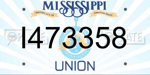 I473358 Mississippi License Plate