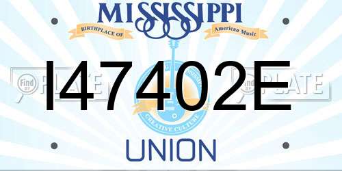 I47402E Mississippi License Plate