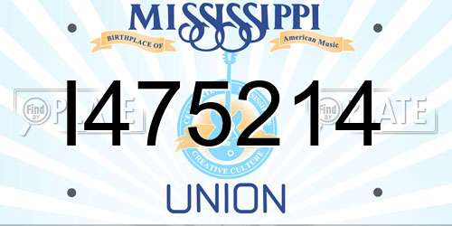 I475214 Mississippi License Plate