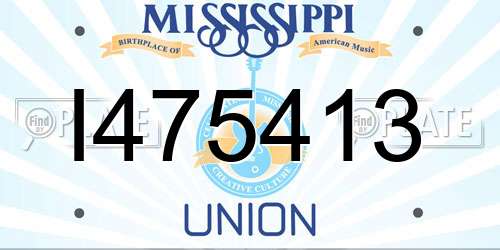 I475413 Mississippi License Plate