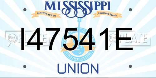 I47541E Mississippi License Plate