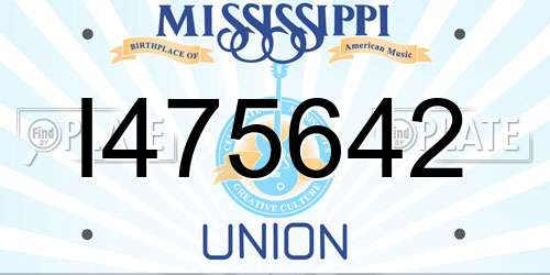I475642 Mississippi License Plate