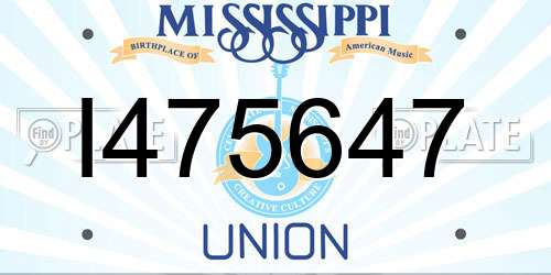 I475647 Mississippi License Plate