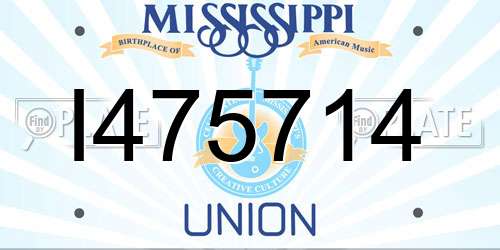 I475714 Mississippi License Plate
