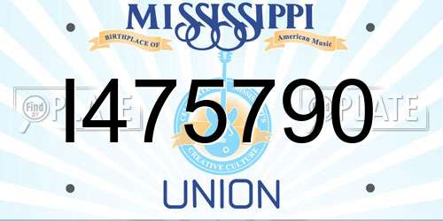I475790 Mississippi License Plate