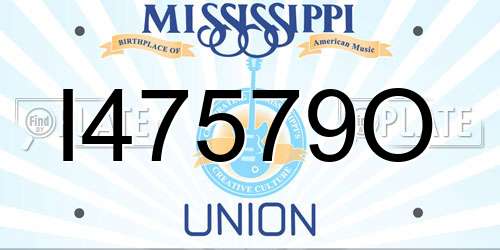I47579O Mississippi License Plate