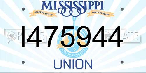 I475944 Mississippi License Plate