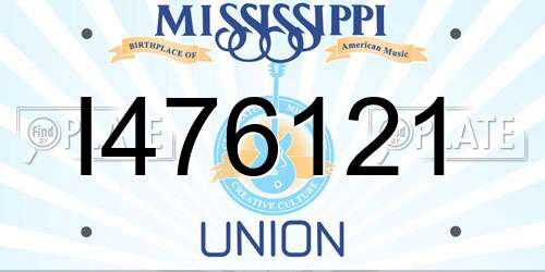 I476121 Mississippi License Plate