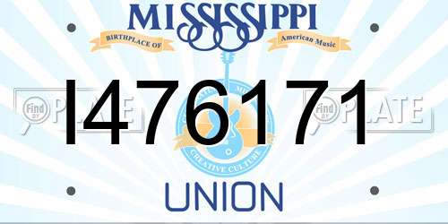 I476171 Mississippi License Plate