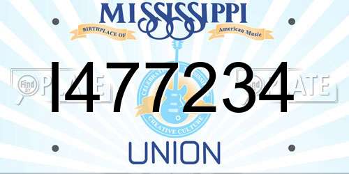 I477234 Mississippi License Plate
