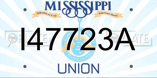 I47723A Mississippi License Plate