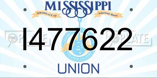 I477622 Mississippi License Plate