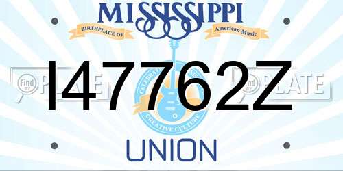 I47762Z Mississippi License Plate