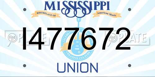 I477672 Mississippi License Plate