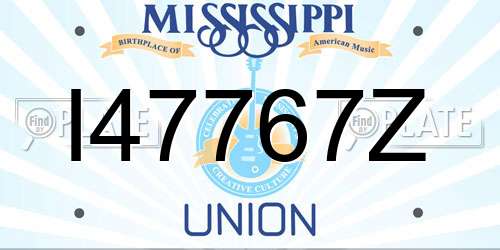 I47767Z Mississippi License Plate