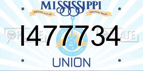 I477734 Mississippi License Plate