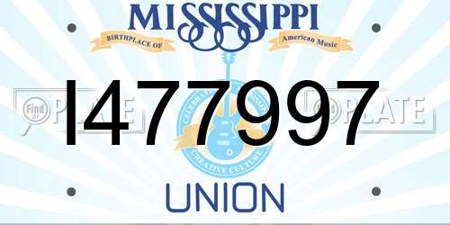 I477997 Mississippi License Plate