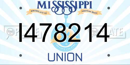 I478214 Mississippi License Plate