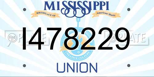 I478229 Mississippi License Plate