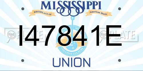 I47841E Mississippi License Plate