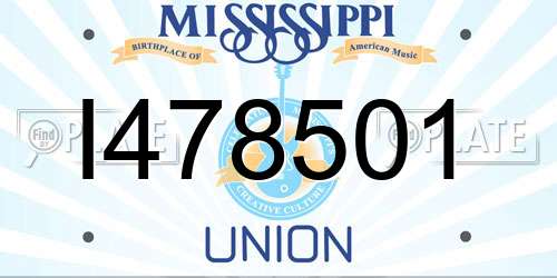 I478501 Mississippi License Plate