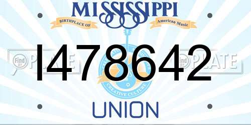 I478642 Mississippi License Plate