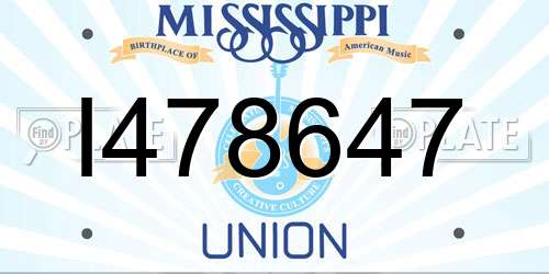 I478647 Mississippi License Plate