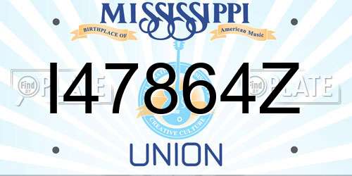 I47864Z Mississippi License Plate