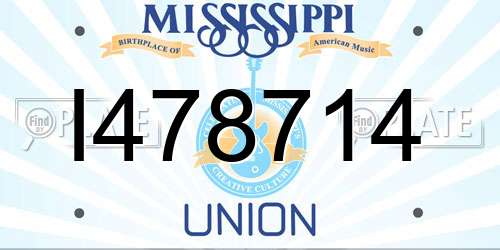 I478714 Mississippi License Plate
