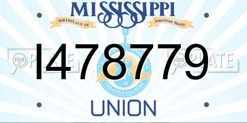 I478779 Mississippi License Plate