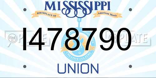 I478790 Mississippi License Plate