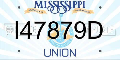 I47879D Mississippi License Plate