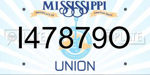 I47879O Mississippi License Plate