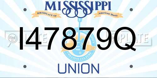 I47879Q Mississippi License Plate