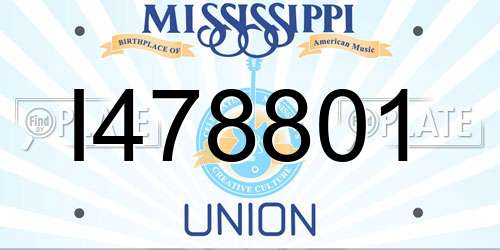 I478801 Mississippi License Plate