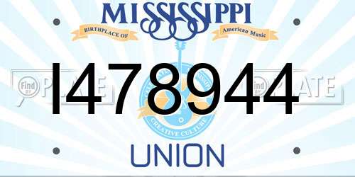 I478944 Mississippi License Plate