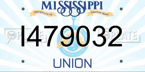 I479032 Mississippi License Plate